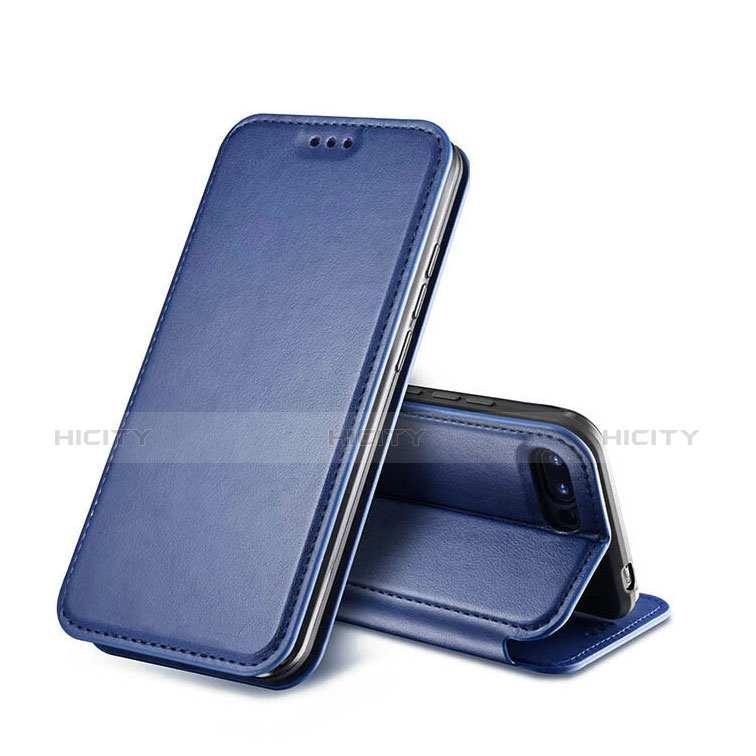 Etui Portefeuille Livre Cuir L01 pour Huawei Honor 10 Bleu Plus