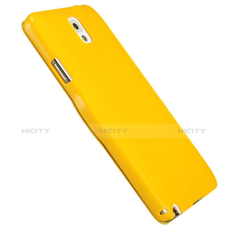 Etui Portefeuille Livre Cuir L01 pour Samsung Galaxy Note 3 N9000 Jaune Plus