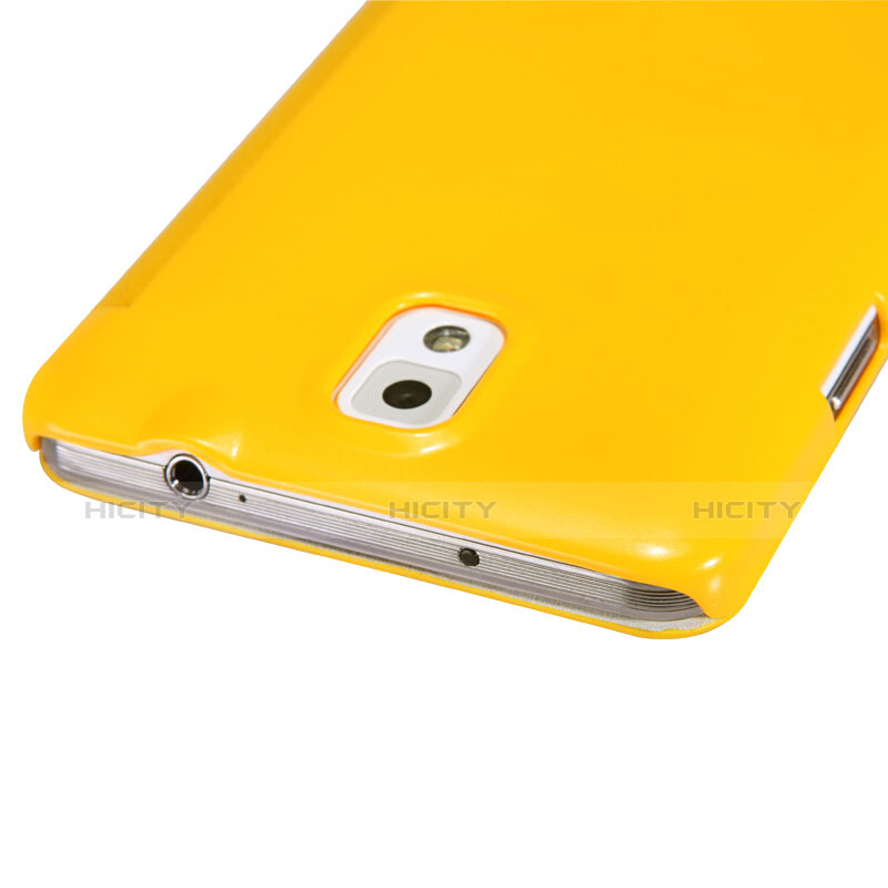 Etui Portefeuille Livre Cuir L01 pour Samsung Galaxy Note 3 N9000 Jaune Plus