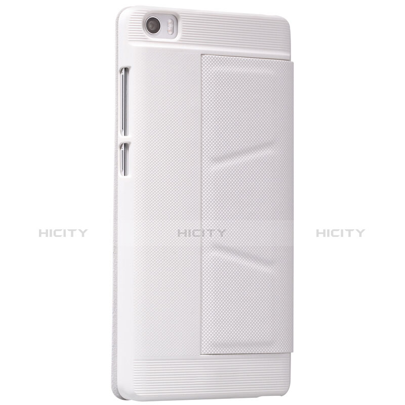 Etui Portefeuille Livre Cuir L01 pour Xiaomi Mi Note Blanc Plus