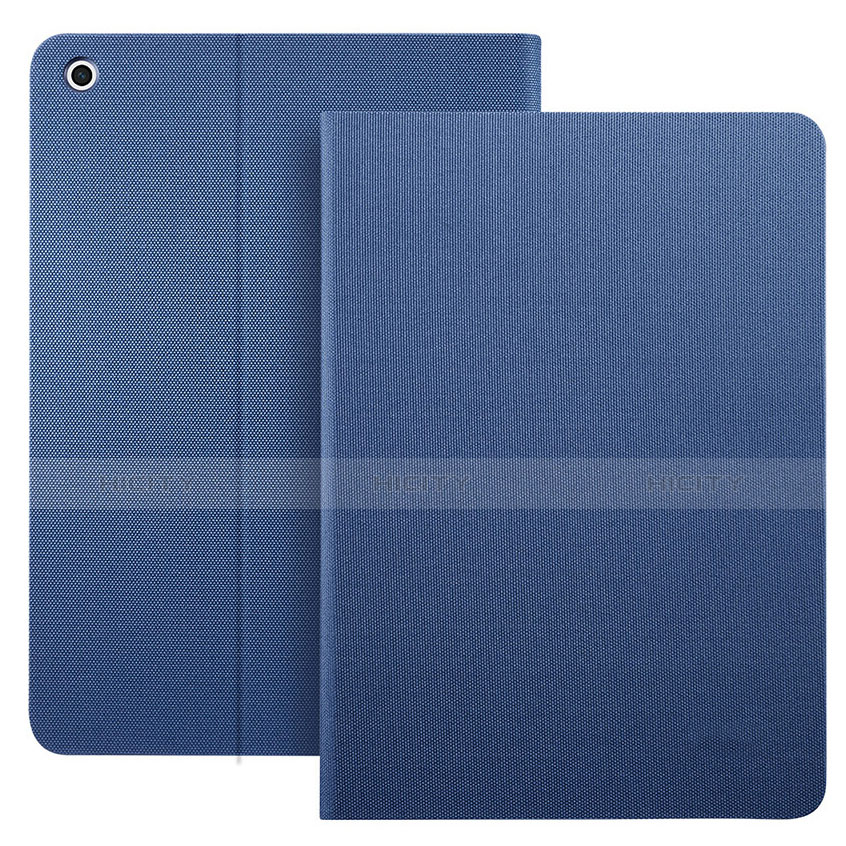 Etui Portefeuille Livre Cuir L02 pour Apple iPad 3 Bleu Plus