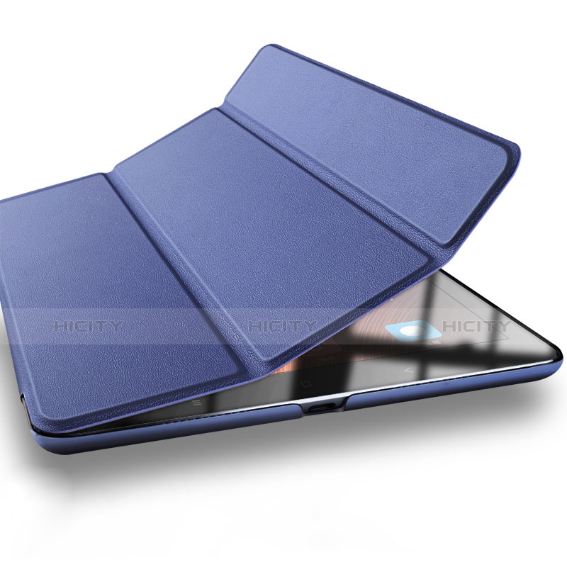 Etui Portefeuille Livre Cuir L03 pour Xiaomi Mi Pad 3 Bleu Plus