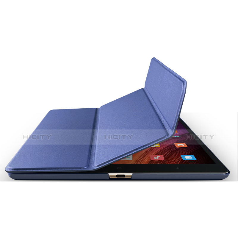 Etui Portefeuille Livre Cuir L03 pour Xiaomi Mi Pad 3 Bleu Plus