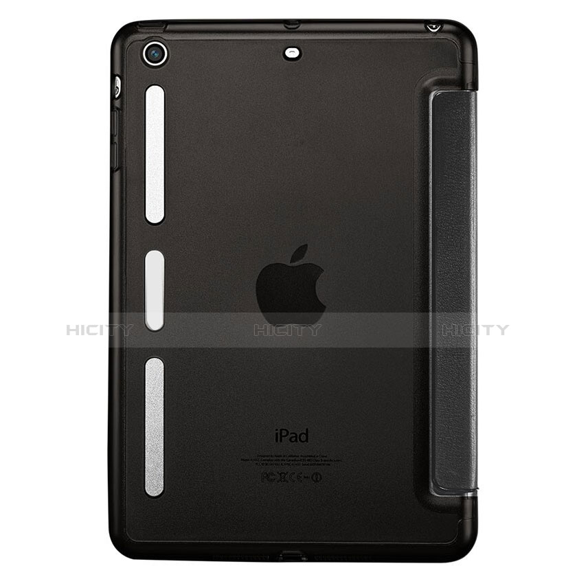 Etui Portefeuille Livre Cuir L05 pour Apple iPad Mini 2 Noir Plus