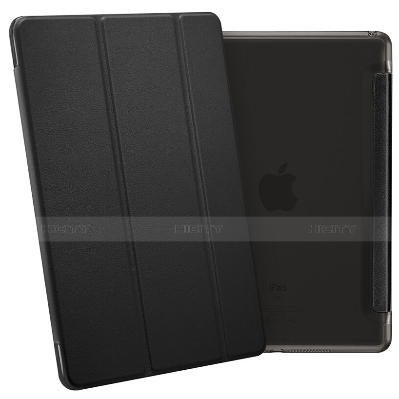 Etui Portefeuille Livre Cuir L06 pour Apple iPad Mini 4 Noir Plus