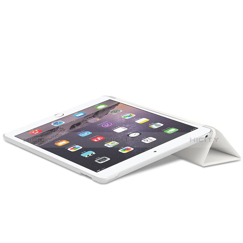 Etui Portefeuille Livre Cuir pour Apple iPad Air 2 Blanc Plus