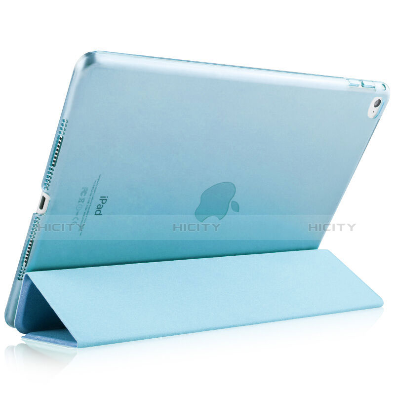 Etui Portefeuille Livre Cuir pour Apple iPad Air 2 Bleu Ciel Plus