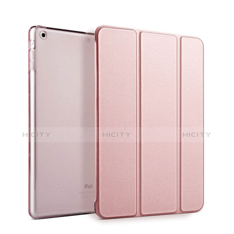 Etui Portefeuille Livre Cuir pour Apple iPad Mini 2 Or Rose Plus