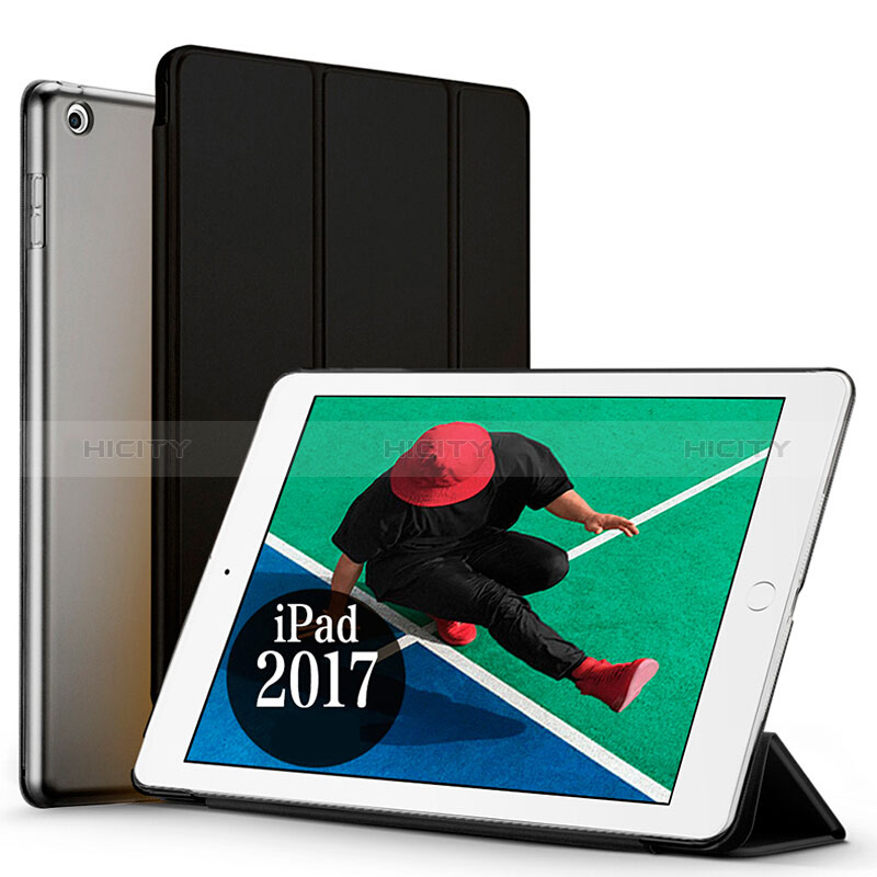 Etui Portefeuille Livre Cuir pour Apple New iPad 9.7 (2018) Noir Plus