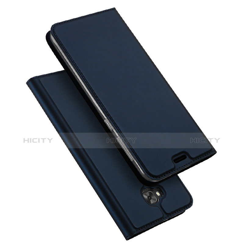 Etui Portefeuille Livre Cuir pour Asus Zenfone 4 Selfie ZD553KL Bleu Plus