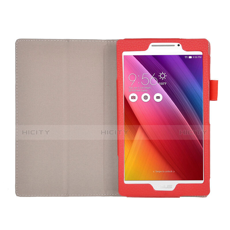 Etui Portefeuille Livre Cuir pour Asus ZenPad C 7.0 Z170CG Rouge Plus