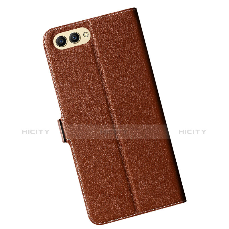 Etui Portefeuille Livre Cuir pour Huawei Honor V10 Marron Plus