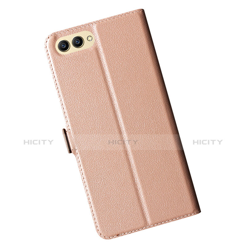 Etui Portefeuille Livre Cuir pour Huawei Honor V10 Or Rose Plus