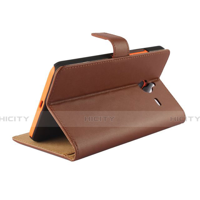 Etui Portefeuille Livre Cuir pour Microsoft Lumia 640 XL Lte Marron Plus