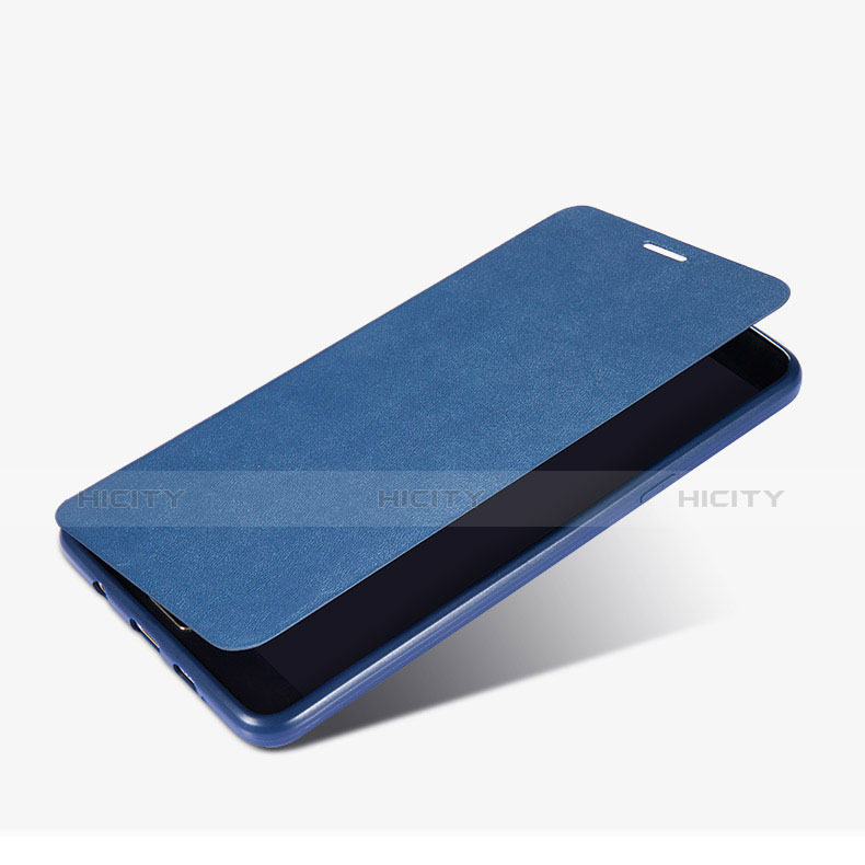 Etui Portefeuille Livre Cuir pour Samsung Galaxy A9 (2016) A9000 Bleu Plus