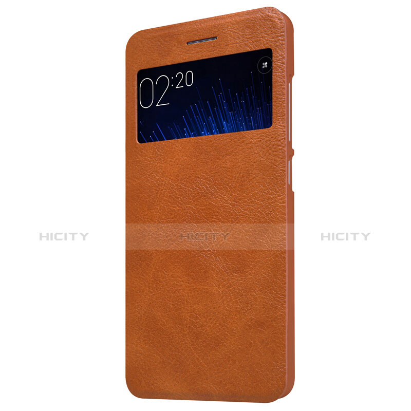 Etui Portefeuille Livre Cuir pour Xiaomi Mi 5 Marron Plus