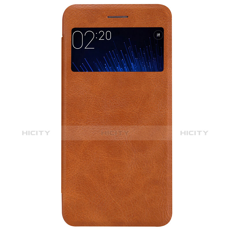 Etui Portefeuille Livre Cuir pour Xiaomi Mi 5 Marron Plus