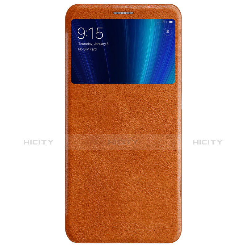 Etui Portefeuille Livre Cuir pour Xiaomi Mi 6X Marron Plus