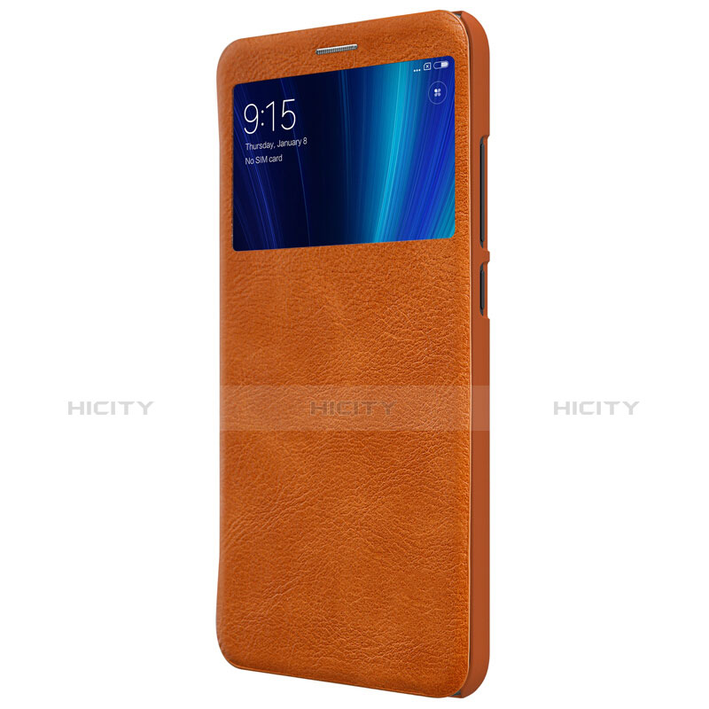 Etui Portefeuille Livre Cuir pour Xiaomi Mi 6X Marron Plus