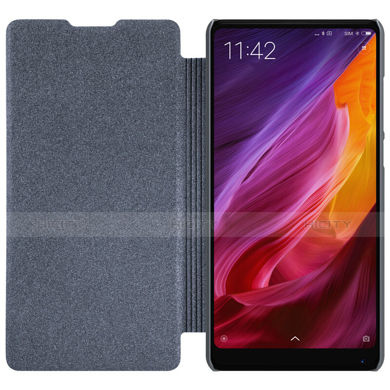 Etui Portefeuille Livre Cuir pour Xiaomi Mi Mix 2 Noir Plus