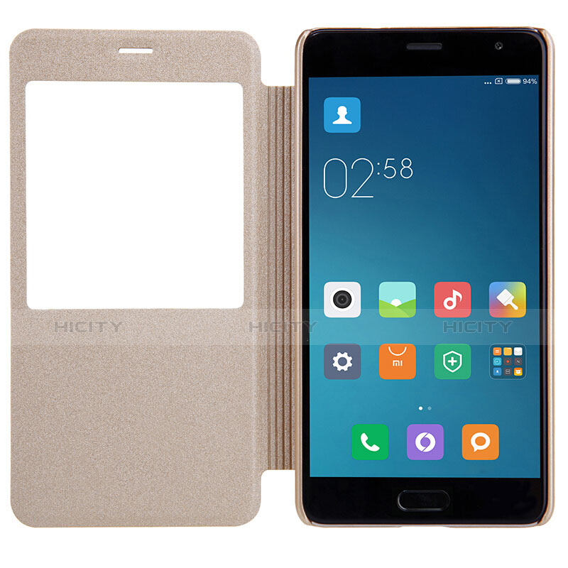 Etui Portefeuille Livre Cuir pour Xiaomi Redmi Pro Or Plus