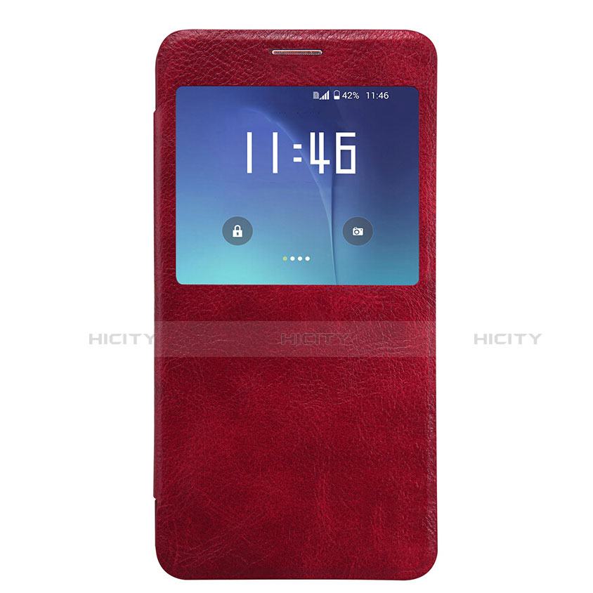 Etui Portefeuille Livre Cuir U01 pour Samsung Galaxy S7 Edge G935F Rouge Plus