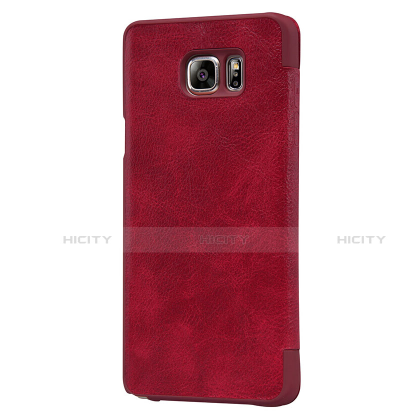 Etui Portefeuille Livre Cuir U01 pour Samsung Galaxy S7 Edge G935F Rouge Plus