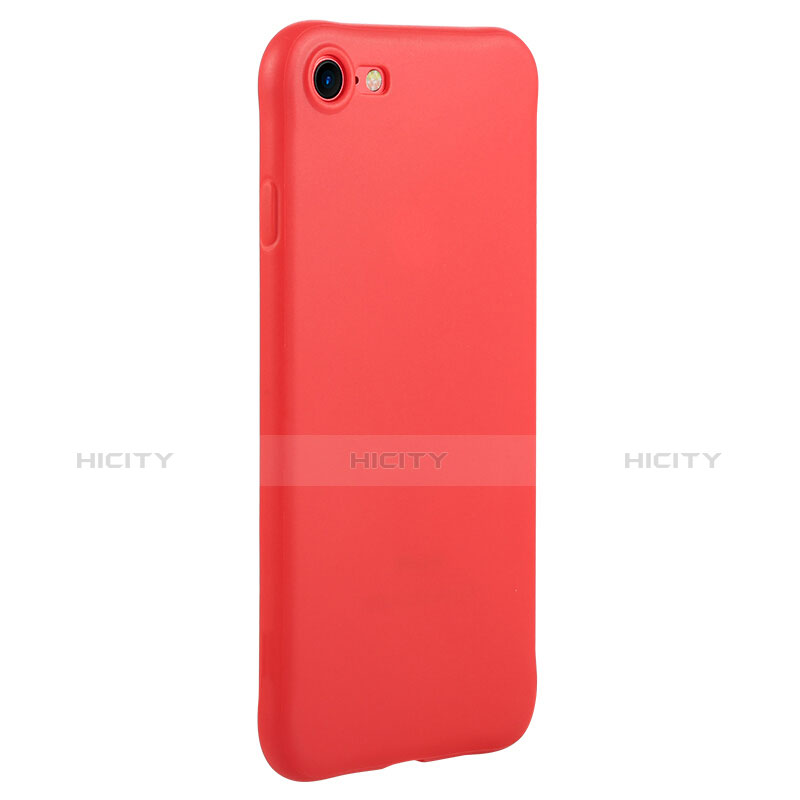 Etui Silicone Gel Souple Couleur Unie C01 pour Apple iPhone 7 Rouge Plus