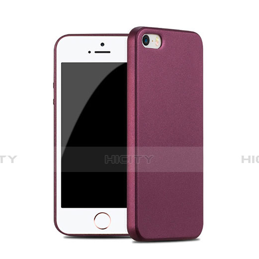 Etui Silicone Gel Souple Couleur Unie pour Apple iPhone 5 Rouge Plus