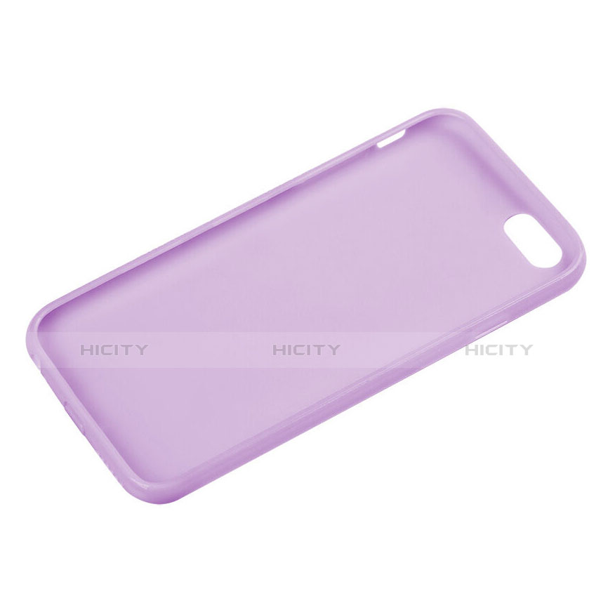 Etui Silicone Gel Souple Couleur Unie pour Apple iPhone 6 Plus Violet Plus