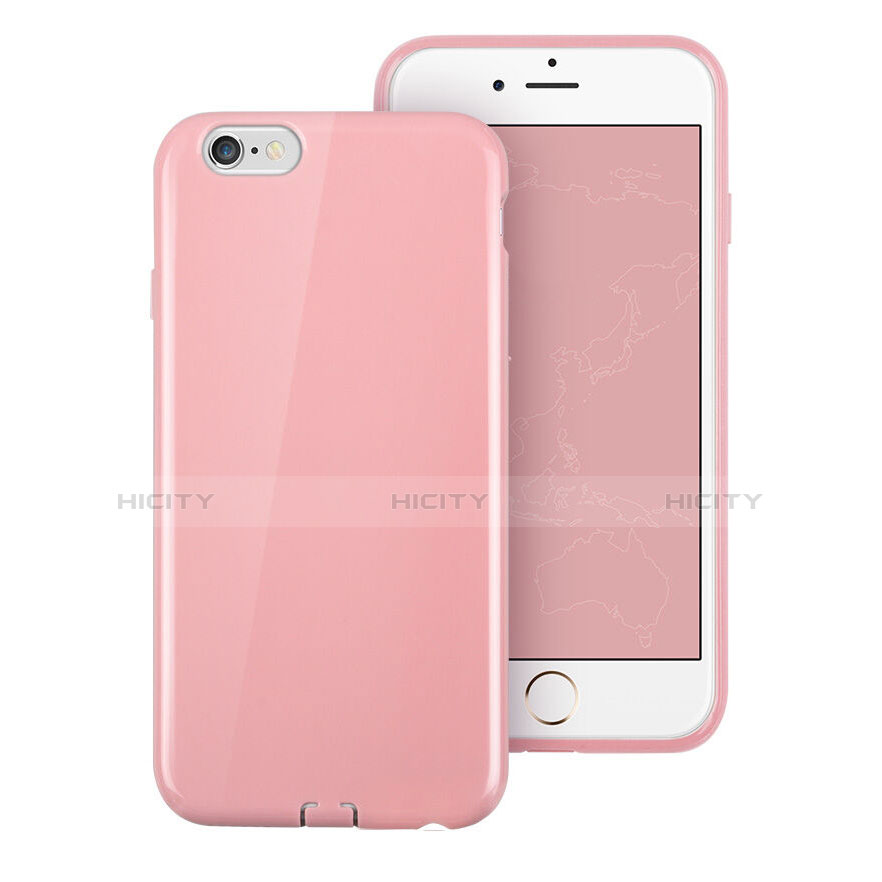 Etui Silicone Gel Souple Couleur Unie pour Apple iPhone 6 Rose Plus