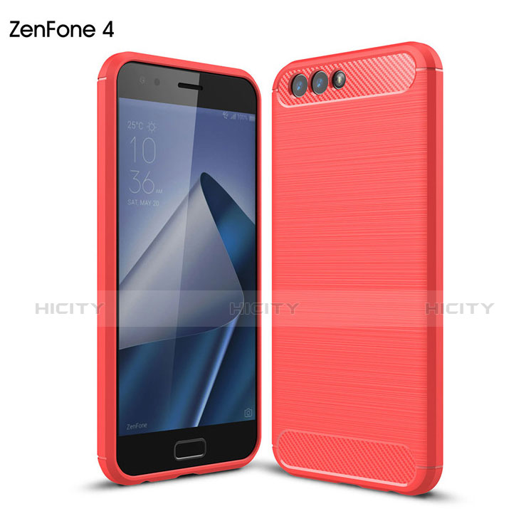 Etui Silicone Gel Souple Couleur Unie pour Asus Zenfone 4 ZE554KL Rouge Plus