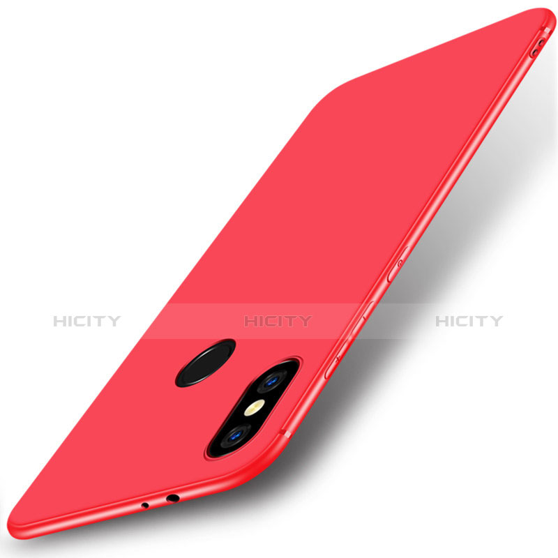 Etui Silicone Gel Souple Couleur Unie pour Xiaomi Mi 6X Rouge Plus