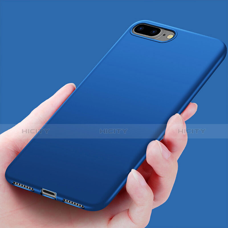 Etui Silicone Souple Couleur Unie Gel pour Apple iPhone 7 Plus Bleu Plus