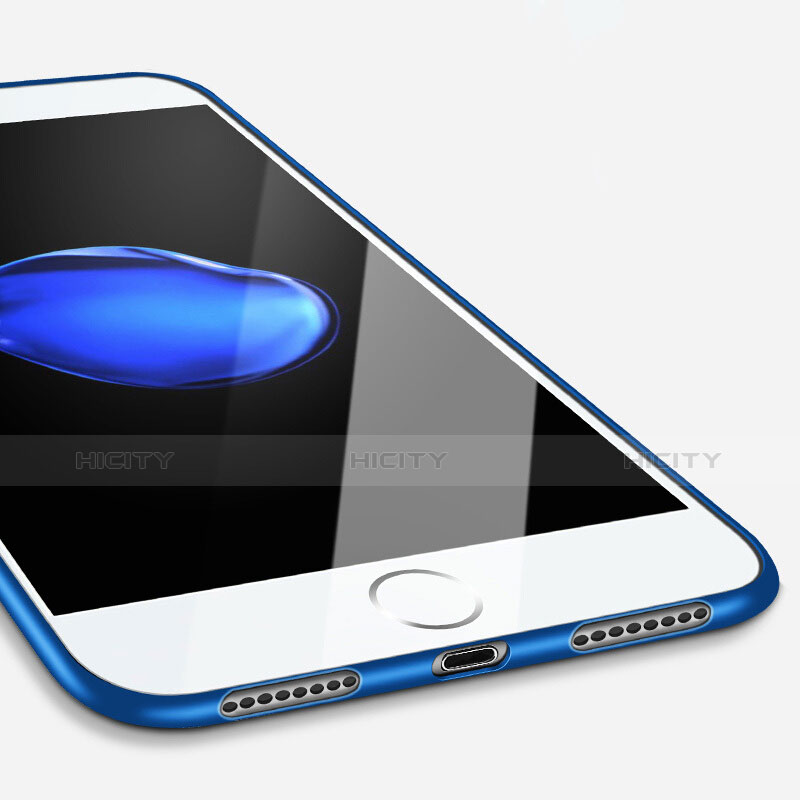 Etui Silicone Souple Couleur Unie Gel pour Apple iPhone 7 Plus Bleu Plus