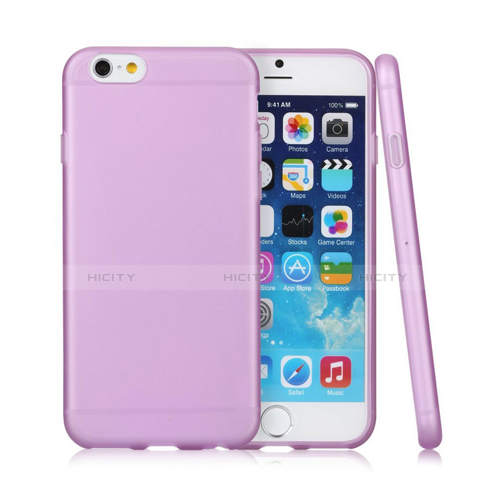 Etui TPU Souple Mat pour Apple iPhone 6 Plus Violet Plus