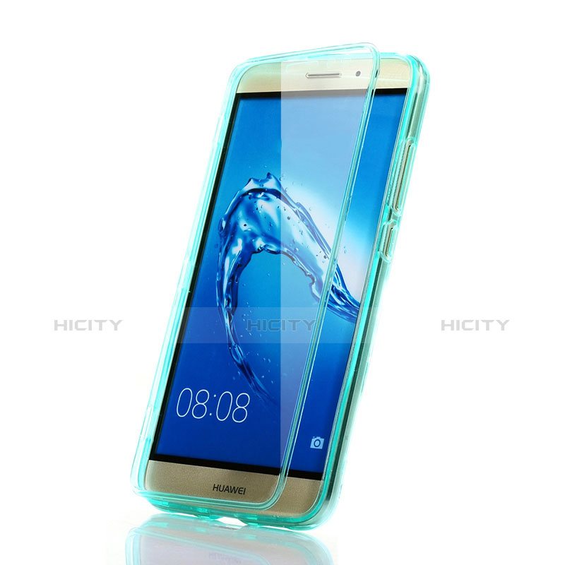 Etui Transparente Integrale Silicone Souple Avant et Arriere pour Huawei G9 Plus Bleu Ciel Plus