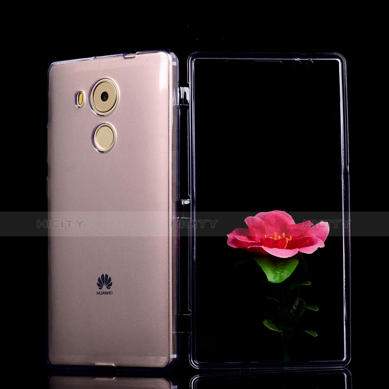 Etui Transparente Integrale Silicone Souple Avant et Arriere pour Huawei Mate 8 Rose Plus