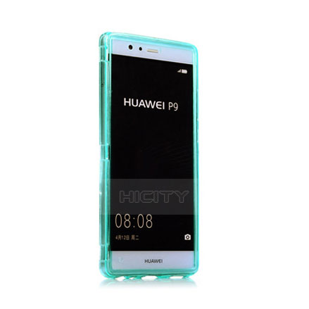 Etui Transparente Integrale Silicone Souple Avant et Arriere pour Huawei P9 Plus Bleu Ciel Plus