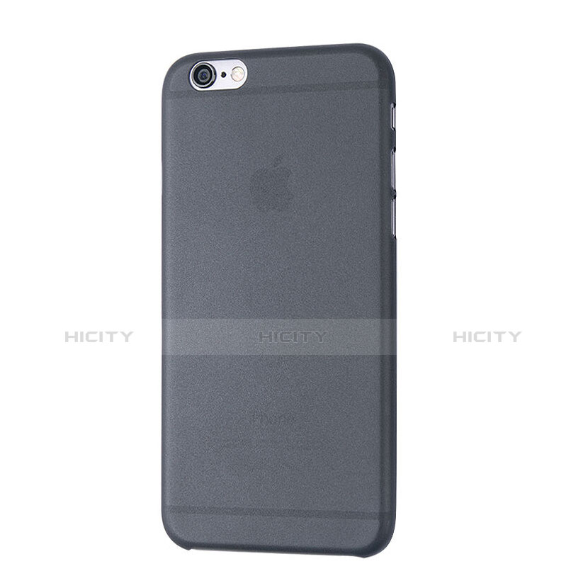 Etui Ultra Fine Plastique Rigide Transparente pour Apple iPhone 6 Gris Fonce Plus