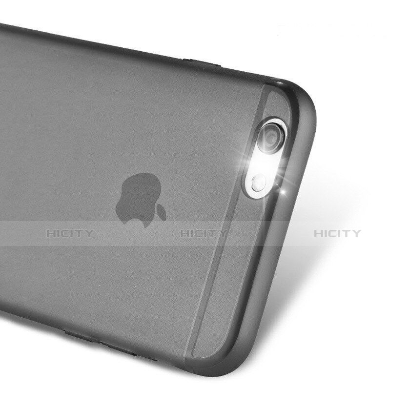 Etui Ultra Fine Plastique Rigide Transparente pour Apple iPhone 6 Gris Fonce Plus