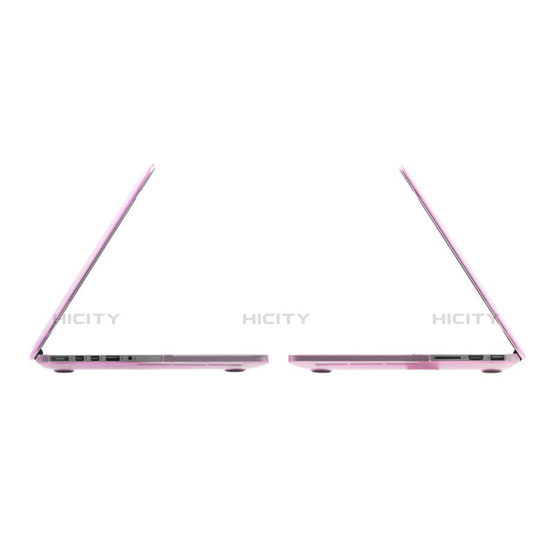 Etui Ultra Fine Plastique Rigide Transparente pour Apple MacBook Pro 13 pouces Rose Plus