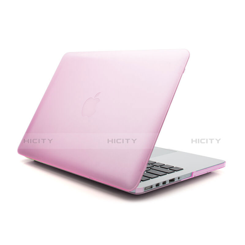 Etui Ultra Fine Plastique Rigide Transparente pour Apple MacBook Pro 15 pouces Rose Plus