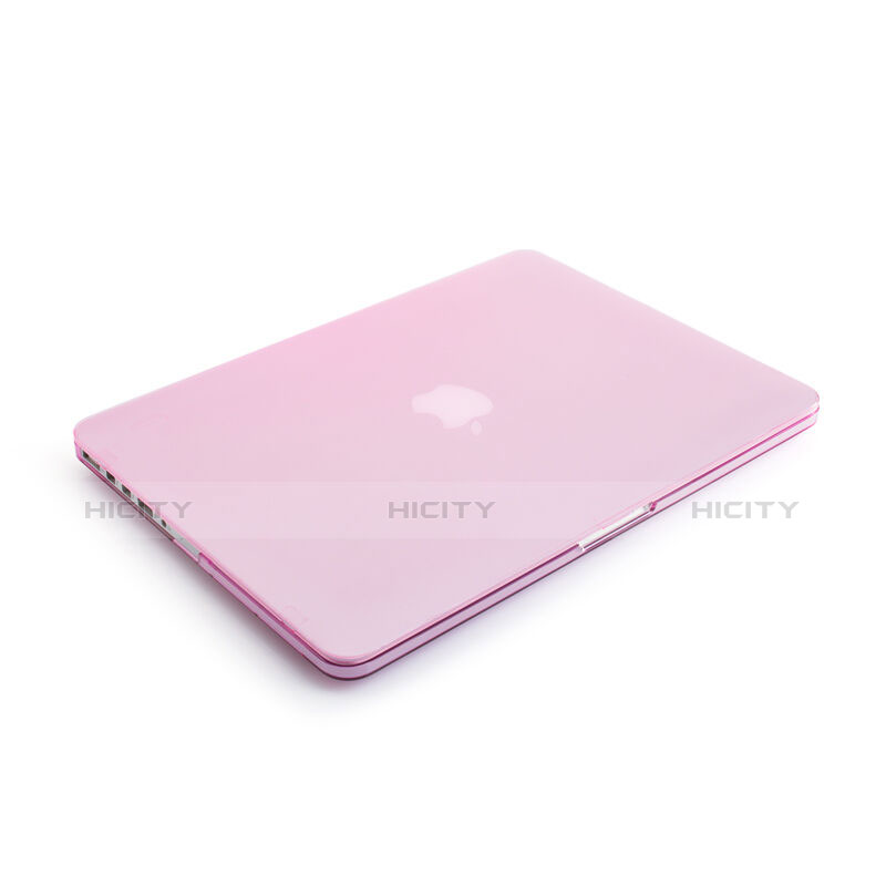 Etui Ultra Fine Plastique Rigide Transparente pour Apple MacBook Pro 15 pouces Rose Plus