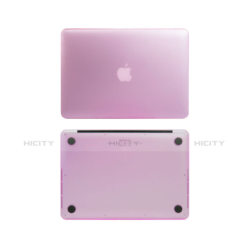 Etui Ultra Fine Plastique Rigide Transparente pour Apple MacBook Pro 15 pouces Rose Plus