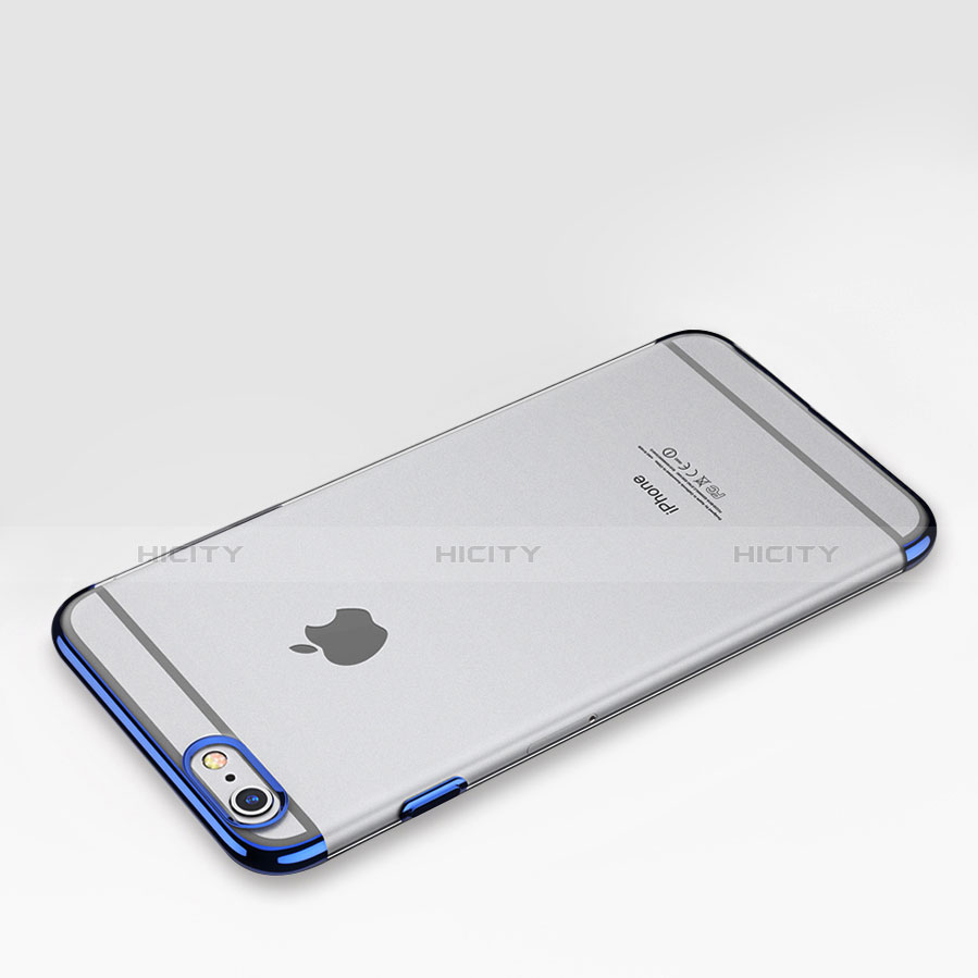 Etui Ultra Fine Plastique Rigide Transparente T01 pour Apple iPhone 6 Bleu Plus