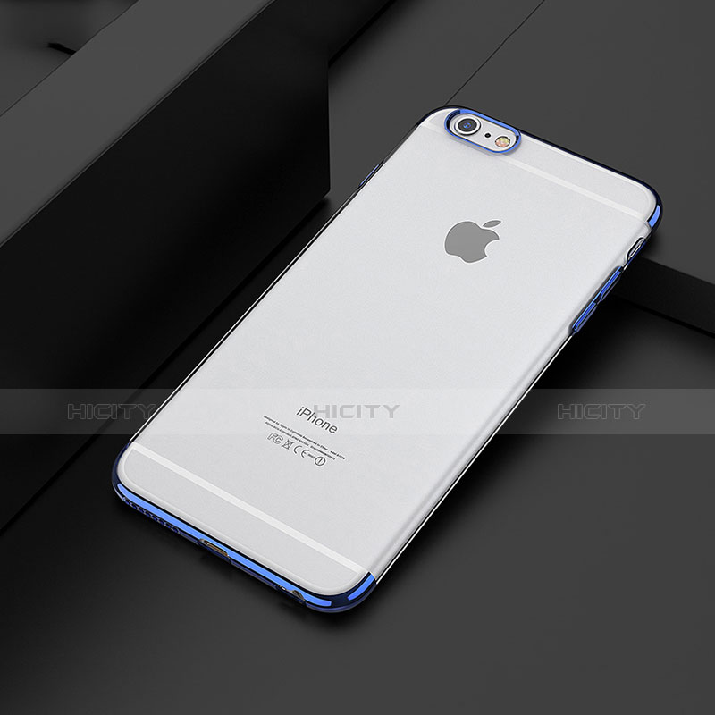 Etui Ultra Fine Plastique Rigide Transparente T01 pour Apple iPhone 6 Bleu Plus