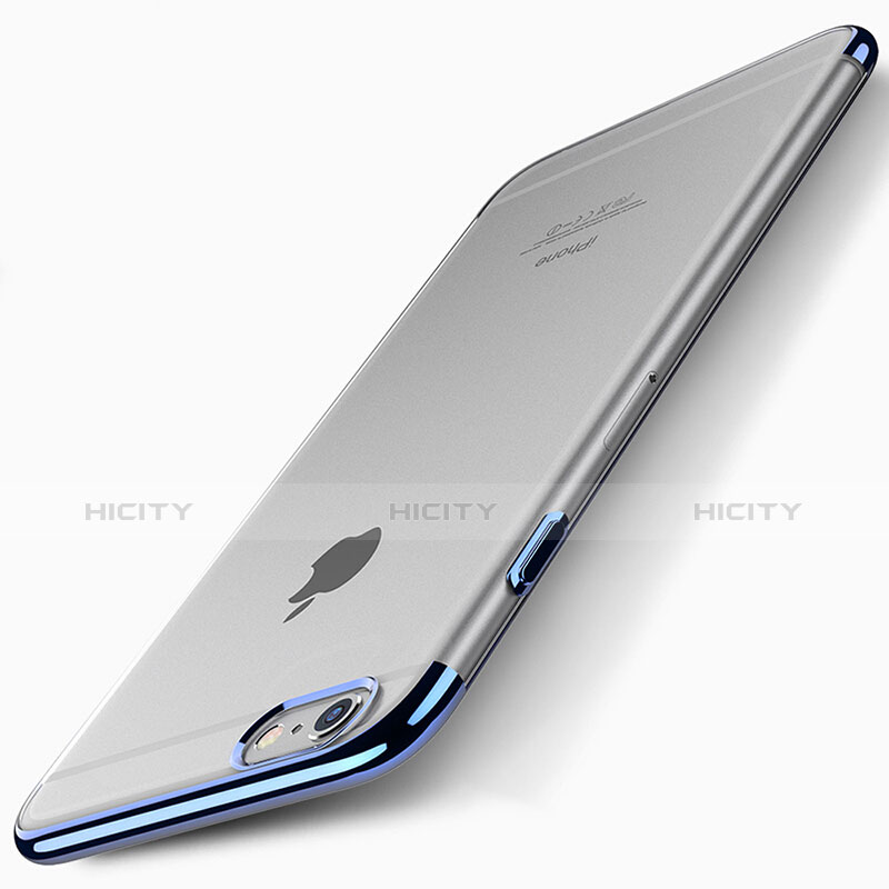 Etui Ultra Fine Plastique Rigide Transparente T01 pour Apple iPhone 6S Bleu Plus