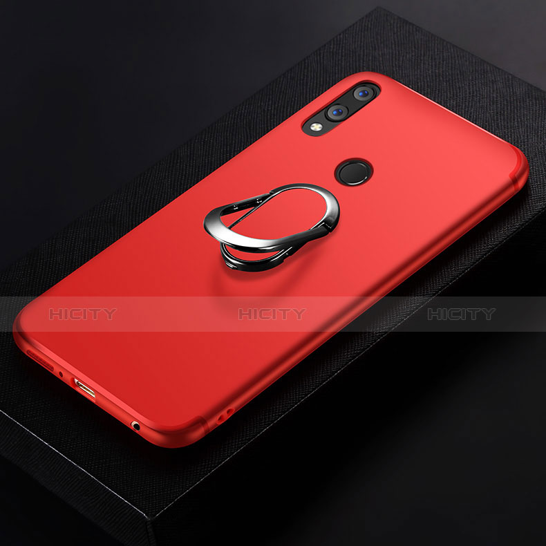 Etui Ultra Fine Silicone Souple avec Support Bague Anneau pour Huawei Nova 3e Rouge Plus