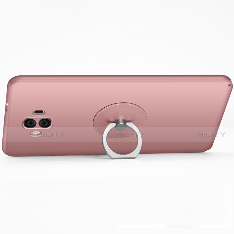 Etui Ultra Fine Silicone Souple et Support Bague Anneau pour Huawei Mate 10 Or Rose Plus